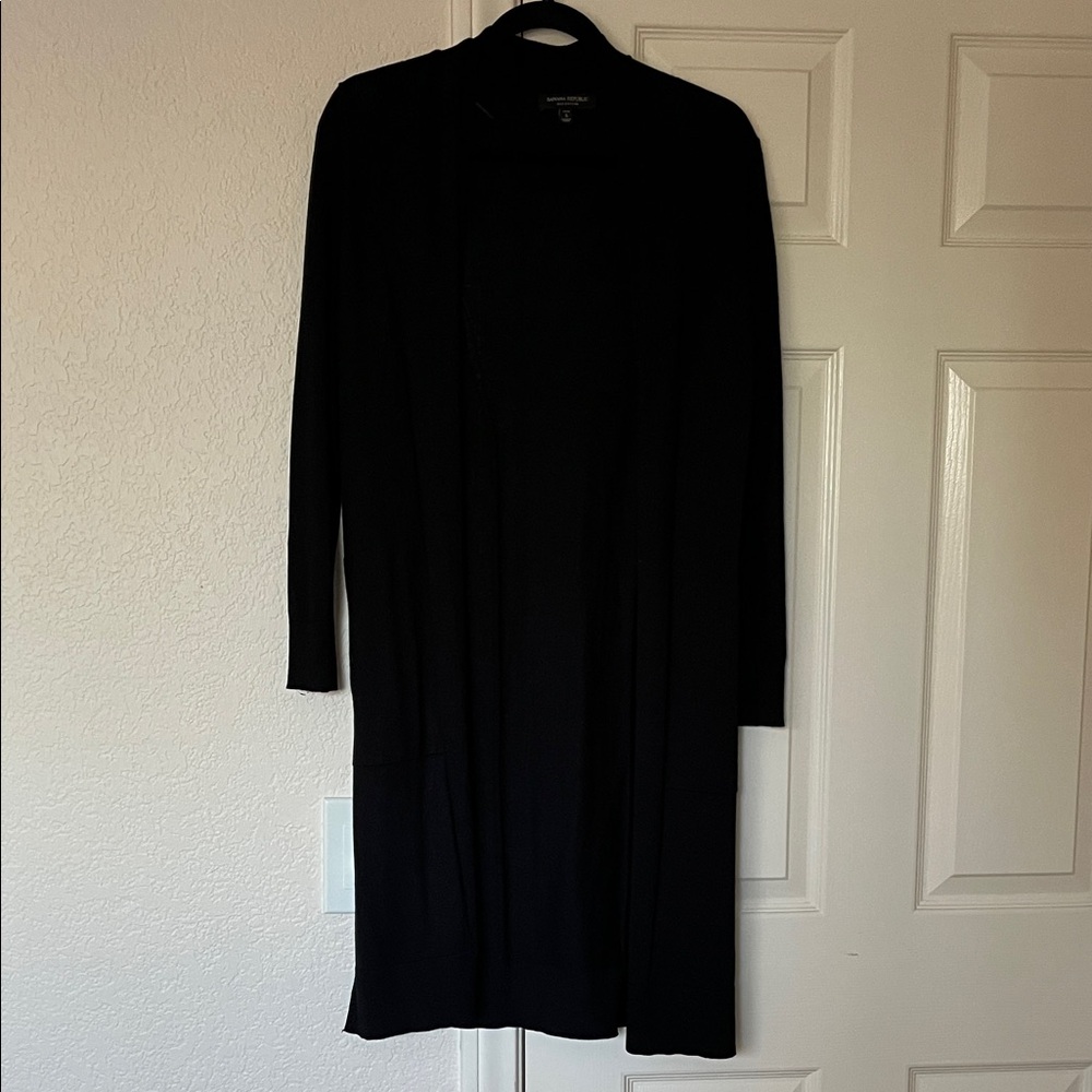 Banana Republic Women's Classic Black Duster Cardigan